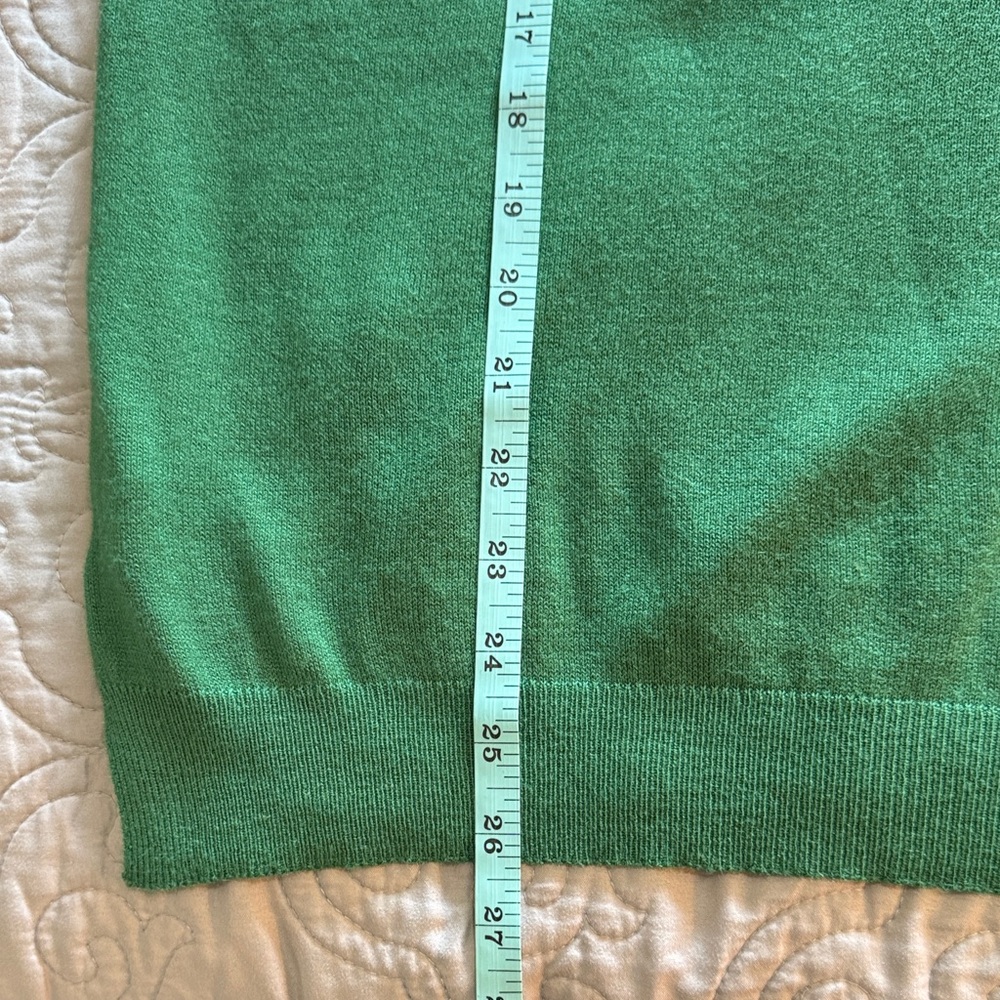 Mer Sea Court Green & White Striped Short Sleeve Crew Neck Sweater size XL - Picture 11 of 12